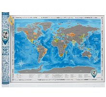 Фото Скретч карта світу Discovery Map (англ. мова, рельєф)