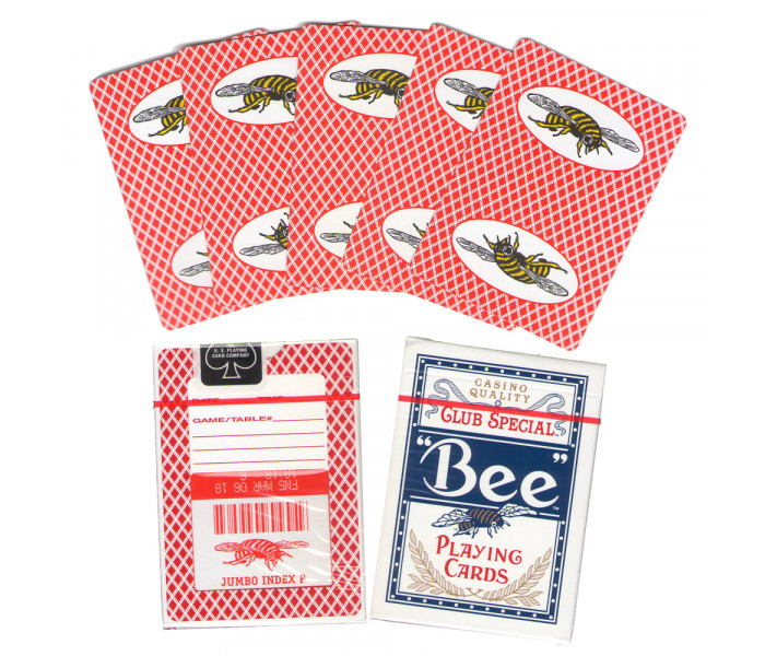 Карты "Пчела"  Bee Jumbo Index Red (пчелки на рубашке)