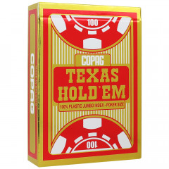 Пластиковые карты Copag Texas Holdem, Jumbo Index Red