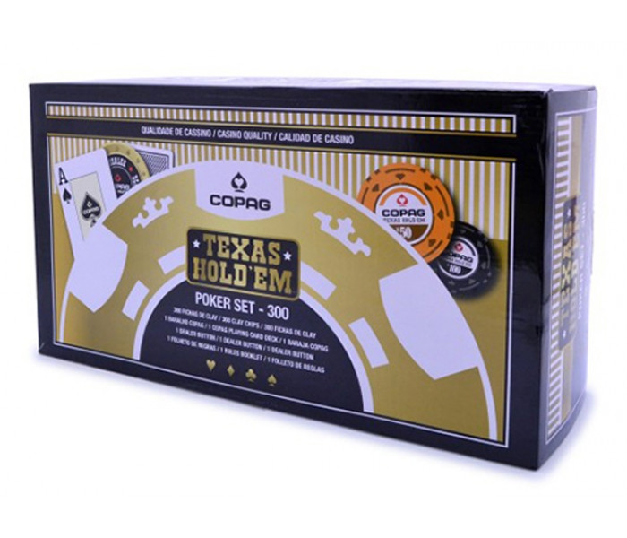 Набір для покеру на 300 фішок з номіналом 5-500, Copag Luxury Set 300. 14g-chips