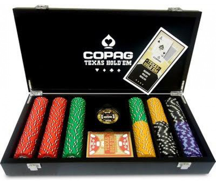 Набір для покеру на 300 фішок з номіналом 5-500, Copag Luxury Set 300. 14g-chips