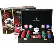 Фото Набір для покеру на 200 фішок з номіналом 5-50, Cartamundi Poker Lux Set 200. 14g-chips