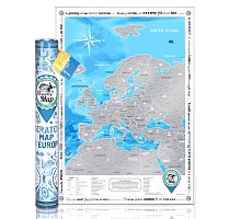 Фото Скретч-карта Європи Discovery Map Europe (англ. мова, рельєф)