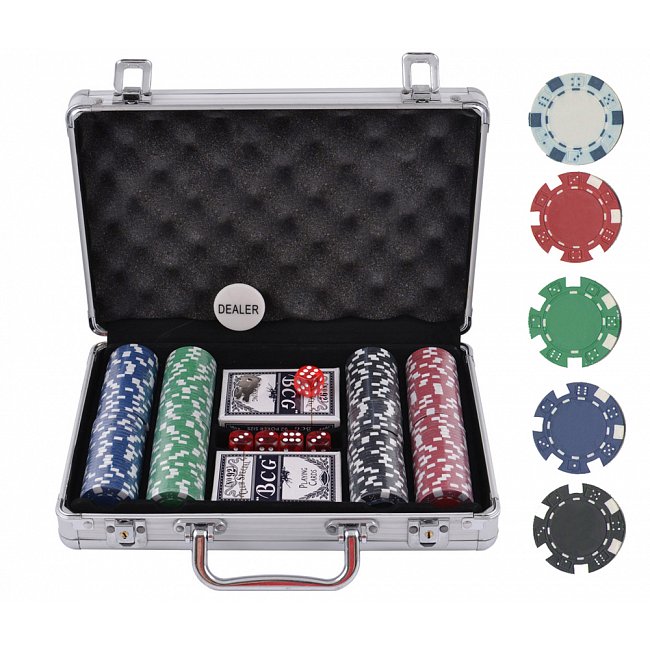 Фото УЦЕНКА! Покерный набор на 200 фишек без номинала в кейсе