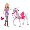 Фото 3 - Лялька Барбі в картатій сорочці з конем - набір, серія Прогулянка верхи, Barbie, Mattel, DHB68
