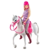 Фото 4 - Лялька Барбі в картатій сорочці з конем - набір, серія Прогулянка верхи, Barbie, Mattel, DHB68