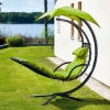 Фото 2 - Підвісне крісло DREAM зелений з навісом від сонця, Garden4You 10023