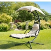 Фото 2 - Підвісне крісло DREAM бежевий з навісом від сонця, Garden4You 10024