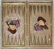 Фото Східні нарди Мозаїка хатам із розписом (Іран) 50 x 50 см, TYPE-G