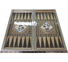 Фото Східні нарди Мозаїка хатам із розписом (Іран) 50 x 50 см, TYPE-OK-A