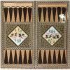 Фото 1 - Східні нарди Мозаїка хатам із об’ємним розписом (Іран) 50 x 50 см, TYPE-OK-F