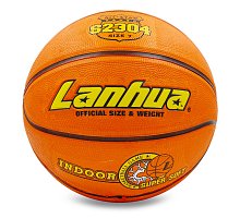 Фото М’яч баскетбольний гумовий №7 LANHUA S2304 Super soft Indoor (гума, бутил, оранжевий)