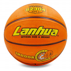 М’яч баскетбольний гумовий №7 LANHUA S2304 Super soft Indoor (гума, бутил, оранжевий)