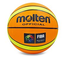 Фото М’яч баскетбольний гумовий №7 MOLTEN BA-1841 (гума, бутил, оранжево-жовтий)