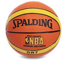 Фото М’яч баскетбольний гумовий №7 SPALDING BA-2674 (гума, бутил, оранжевий)