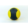 Фото 2 - М’яч медичний (медбол) FI-5121-1 1кг (гума, d-19см, жовтий-чорний)
