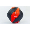 Фото 2 - М’яч медичний (медбол) із двома рукоятками FI-5111-3 3кг (гума, d-23см, чорний-червоний)