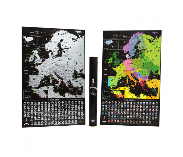 Скретч карта Європи My Map Europe Black edition (англ. мова)