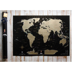 Скретч карта світу My Map World Black edition (англ. мова)