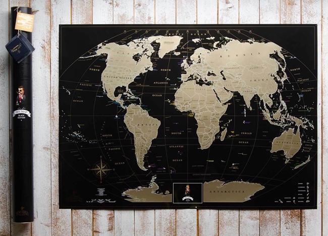 Фото Скретч карта мира My Map World Black edition (англ. язык)