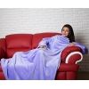 Фото 2 - Плед із рукавами Homely Luxury Фіолетовий, велсофт, 140x180 см