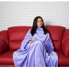 Фото 4 - Плед із рукавами Homely Luxury Фіолетовий, велсофт, 140x180 см