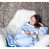Фото 2 - Плед із рукавами дитячий Homely Kids Luxury Блакитний, велсофт, 100x130 см