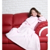Фото 2 - Плед з рукавами дитячий Homely Kids Luxury Рожевий, велсофт, 100x130 см