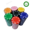 Фото 2 - Набір покеру на 300 керамічних фішок без номіналу ECO Strip-300. 8g-chips (фішки зі смужками)