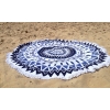 Фото 2 - Пляжний килимок Мандала біло-синій