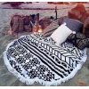 Фото 4 - Пляжний килимок Мандала чорно-білий