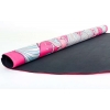 Фото 3 - Килимок для йоги круглий замша, каучук 3мм двошаровий FI-6218-4 (d-150см, рожевий-блакитний)