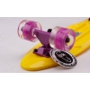 Фото 4 - Скейтборд пластиковий Penny LED WHEELS FISH 22in з колесами, що світяться SK-405-17 (жовтий-фіолет)