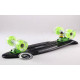 Скейтборд пластиковий Penny LED WHEELS FISH 22in з колесами, що світяться SK-405-7 (чорний-сал-сал)