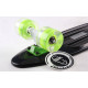 Скейтборд пластиковий Penny LED WHEELS FISH 22in з колесами, що світяться SK-405-7 (чорний-сал-сал)