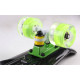 Скейтборд пластиковий Penny LED WHEELS FISH 22in з колесами, що світяться SK-405-7 (чорний-сал-сал)