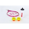 Фото 5 - Набір для великого тенісу WILSON WRT220300 STARTER SET 25 (1ракетка+2м’яча+пляшка для води)