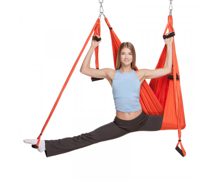 Гамак для йоги с ручками SP-Planeta FI-5323 Antigravity Yoga (нейлон, р-р 220х150см, цвет в ассорт)