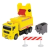 Фото 3 - Автомобіль сміттєвоз жовтий з контейнером та огорожею, 22 см, Dickie Toys, 334 3000-1