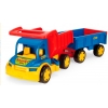 Фото 2 - Велика іграшкова вантажівка Гігант з візком, 55 см, Wader, 65100