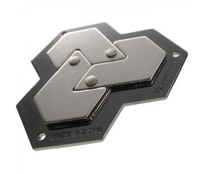Металлическая головоломка Шестиугольник Cast Puzzle Hexagon, 4 ур. сложности. Huzzle 515062
