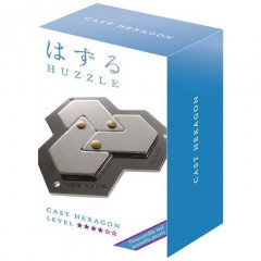 Металлическая головоломка Шестиугольник Cast Puzzle Hexagon, 4 ур. сложности. Huzzle 515062