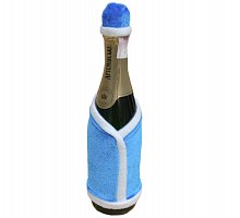 Фото Костюм на пляшку шампанського Дід Мороз синій