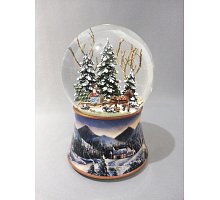 Фото Снігова куля "Сані" музична, з обертанням (скляна, D 10 см)