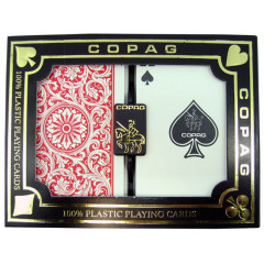 Карты Copag подарочный набор, 100% пластик, Bridge Size (Red+Blue)