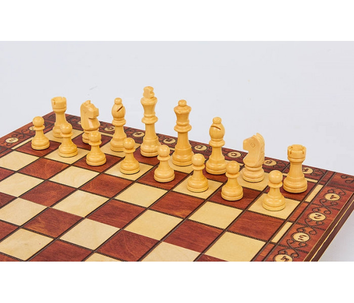 Магнітні шахи + нарди та шашки, дерев’яні, 24x24 см, W7701H