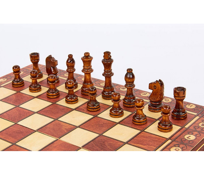 Магнітні шахи + нарди та шашки, дерев’яні, 29x29 см, W7702H