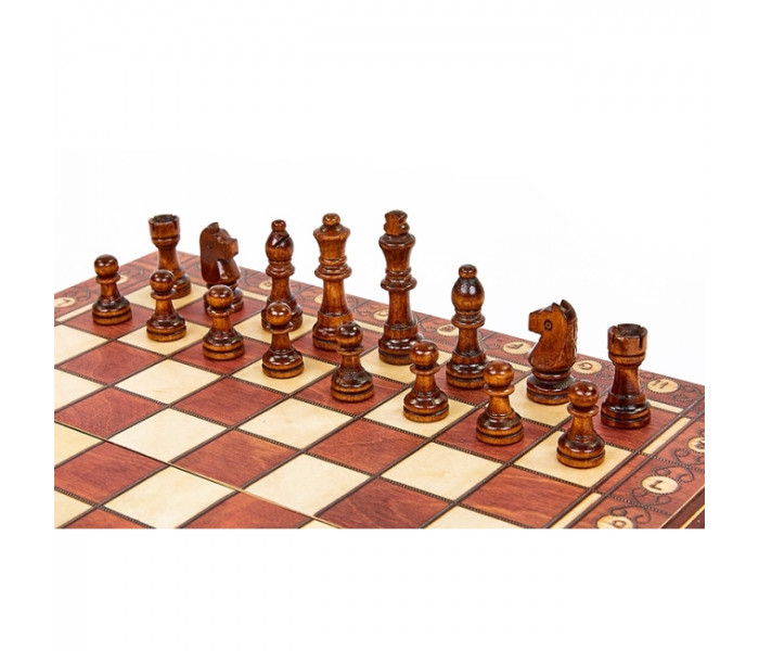 Магнітні шахи + нарди та шашки, дерев’яні, 39x39 см, W7704H