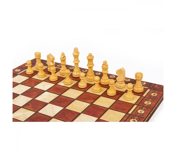 Магнітні шахи + нарди та шашки, дерев’яні, 39x39 см, W7704H