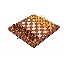 Фото Магнитные шахматы + нарды и шашки, деревянные, 39x39 см, W7704H